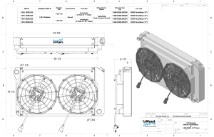 Wizard Cooling Inc - Wizard Cooling - 28.25" Various GM Applications Aluminum Radiator w/ Shroud Brushless 14" Fans 500 watt - 361-202BL500 - Image 2