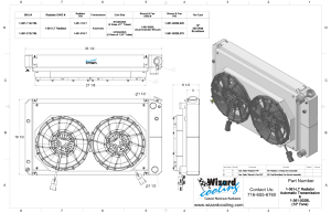 Wizard Cooling Inc - Wizard Cooling - 28.25" Various GM Applications Aluminum Radiator (LT SWAP) w/ Shroud Brushless 12" Fans - 361-112LTBL - Image 2