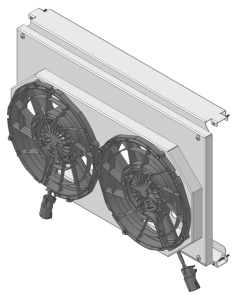 12" BRUSHLESS FAN Package for 28.25" Core Radiators- 361-002BL300225