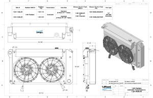 Wizard Cooling Inc - Wizard Cooling - 28.25" Various GM Applications Aluminum Radiator (SB/BB) w/ Shroud Brushless 12" Fans & X Tank - 361-112BLXR - Image 2