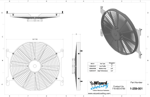 Wizard Cooling Inc - 1963-66 Ford/Mercury Mustang/Falcon/Comet (BRACKET w/ LOW PROFILE FAN) - 259-001LP - Image 2