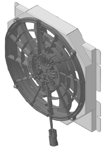 1963-66 Ford/Mercury Mustang/Falcon/Comet (SHROUD w/ BRUSHLESS 500watt FAN) - 259-008BL500