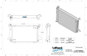 Wizard Cooling Inc - 1985-97 Ford F-Series & Bronco Aluminum Radiator (V8 A/T) - 1451-210 - Image 2
