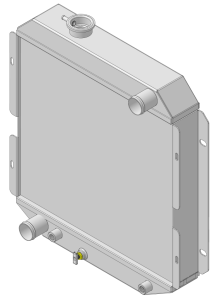 Wizard Cooling Inc - 1963-66 Ford/Mercury Mustang/Falcon/Comet Aluminum Radiator (Coyote Swap, A/T) - 259-210CS - Image 5