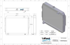 Wizard Cooling Inc - Copy of Wizard Cooling - 1966-1969 26" Core, V8 Mopar Applications Aluminum Radiator - 1640-200 - Image 3