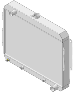 Wizard Cooling - 1966-1969 26", Small Block, Mopar Applications Aluminum Radiator - 1638-110