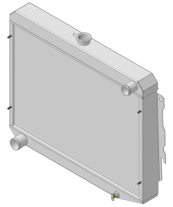 1970-73 26" Mopar Applications Aluminum Radiator (Hellcat Swap)- 375-200HC