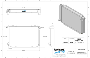 Wizard Cooling Inc - 1980-1993 Ford Mustang Aluminum Radiator  (Coyote Swap)- 556-200CS - Image 2