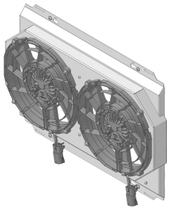 1980-1993 Ford Mustang (SHROUD w/ BRUSHLESS FANS) - 556-002BL300
