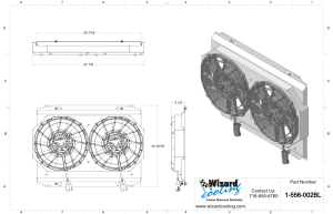 Wizard Cooling Inc - 1980-1993 Ford Mustang (SHROUD w/ BRUSHLESS FANS) - 556-002BL300 - Image 2