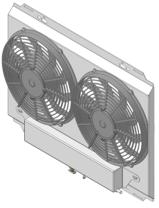 1980-1993 Ford Mustang (SHROUD w/ LOW PROFILE FANS) - 556-002LP