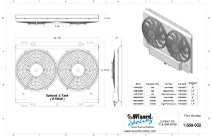 Wizard Cooling Inc - 1980-1993 Ford Mustang (SHROUD w/ LOW PROFILE FANS) - 556-002LP - Image 2