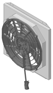 Wizard Cooling Inc - 1966-1977 Ford Bronco Aluminum (Shroud w/ Single 16" Brushless Fan) - 547-008BL - Image 1