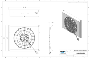 Wizard Cooling Inc - 1966-1977 Ford Trucks (SHROUD w/ 800W BRUSHLESS FAN)  1-480-008BL850 - Image 2